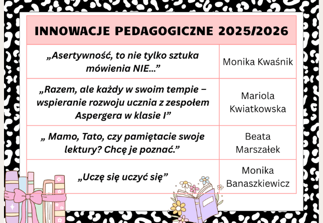 Innowacje pedagogiczne 2025/2026