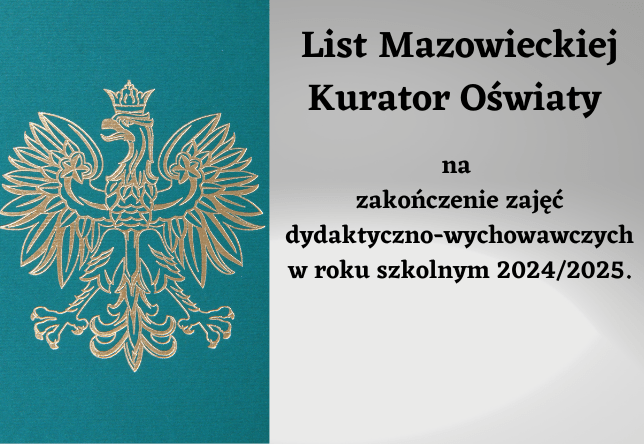 List Mazowieckiej Kurator Oświaty