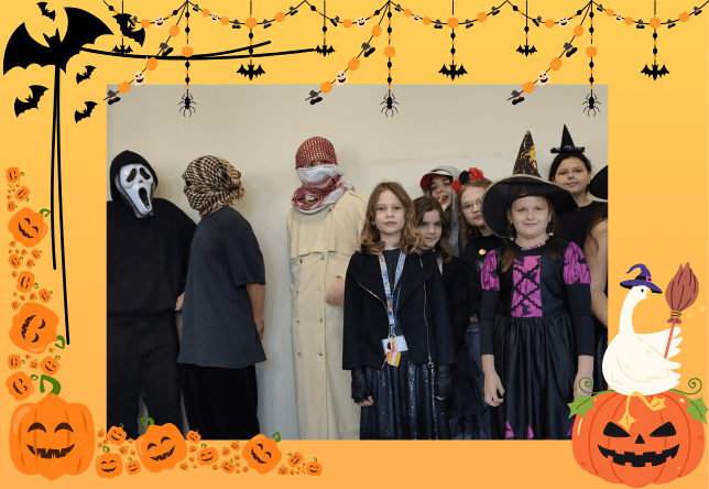 Uczniowie naszej szkoły podczas Halloween