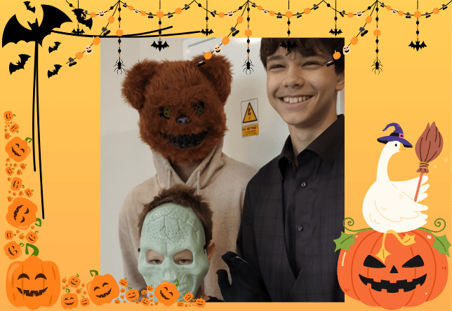 Uczniowie naszej szkoły podczas Halloween