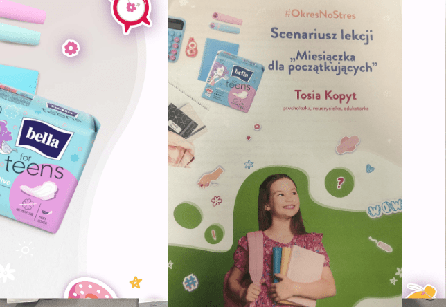 Uczennice szkoły biorące udział w akcji #OkresNostres