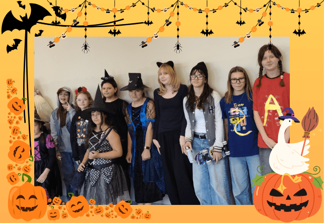 Uczniowie naszej szkoły podczas Halloween