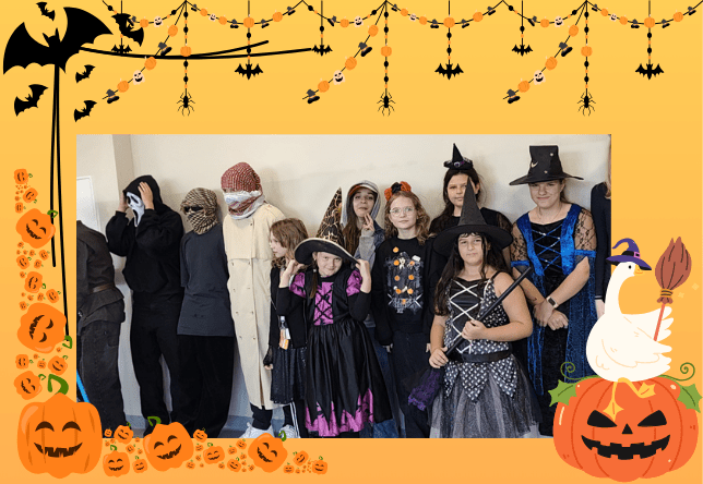 Uczniowie naszej szkoły podczas Halloween