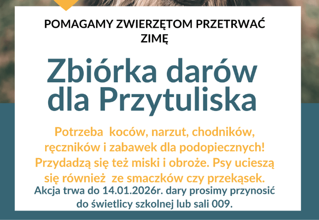 Zbiórka darów dla Przytuliska!