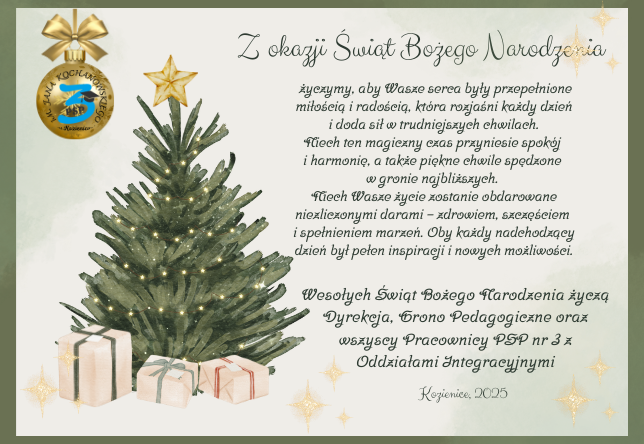 Życzenia z okazji Świąt Bożego Narodzenia