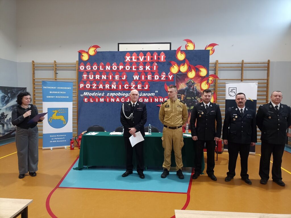 XLVIII Ogólnopolski Turniej Wiedzy Pożarniczej "Młodzież zapobiega pożarom" eliminacje gminne w PSP3 Kozienice