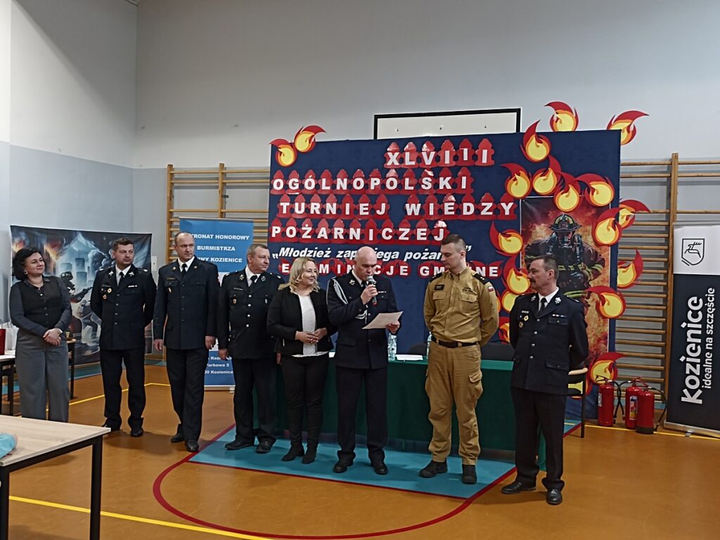 XLVIII Ogólnopolski Turniej Wiedzy Pożarniczej "Młodzież zapobiega pożarom" eliminacje gminne w PSP3 Kozienice