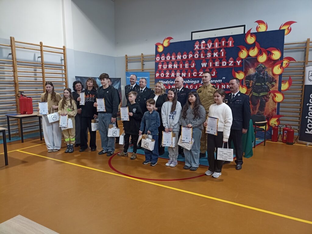 XLVIII Ogólnopolski Turniej Wiedzy Pożarniczej "Młodzież zapobiega pożarom" eliminacje gminne w PSP3 Kozienice