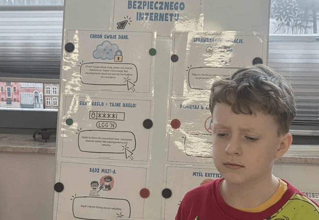 Uczniowie biorący udział w akcji Dzień Bezpiecznego Internetu