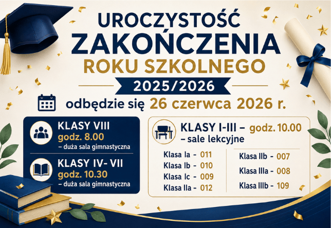 Zakończenie roku szkolnego 2025/2026!