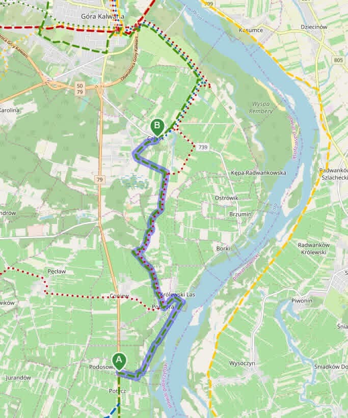 mapa rajdu