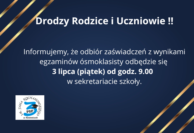 Odbiór zaświadczeń.